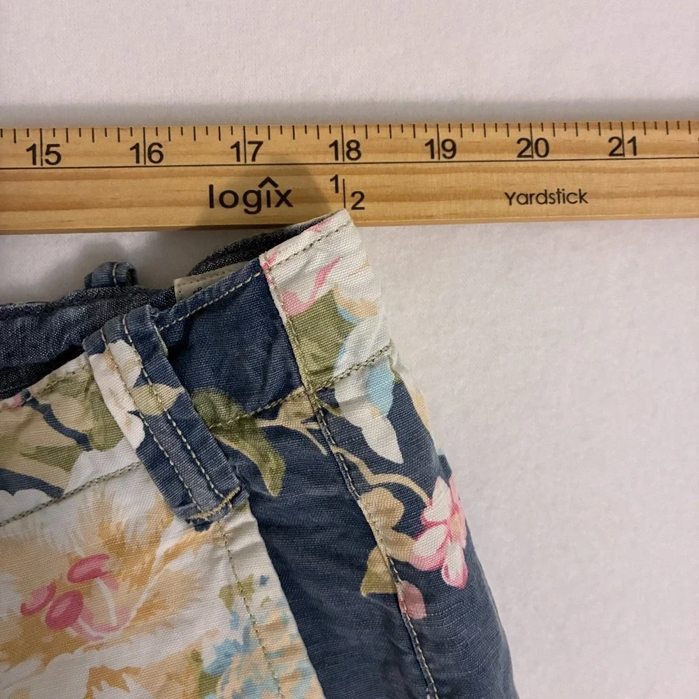 Polo Ralph Lauren Linen Blend Shorts Men's 36 Floral Straight Fit Beach Travel